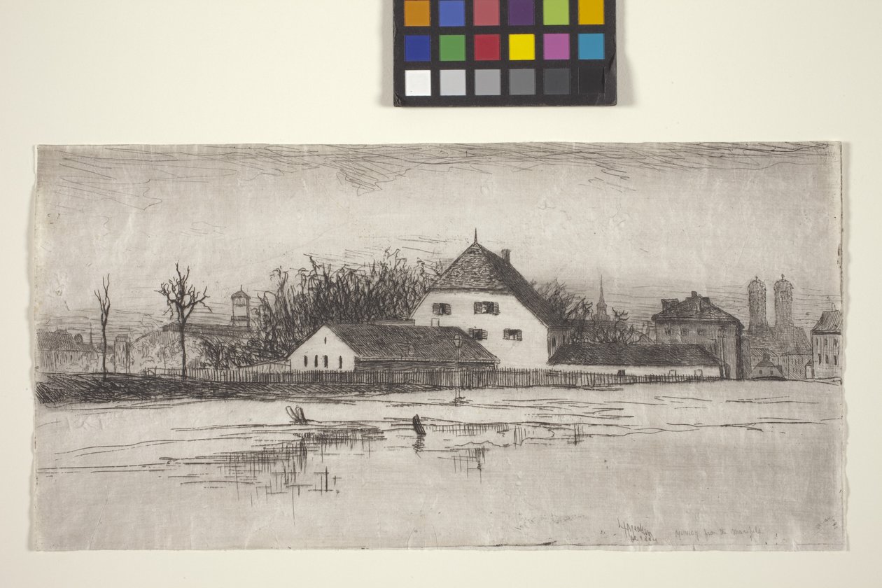 Marsfeld'den Münih (gravür) by American School