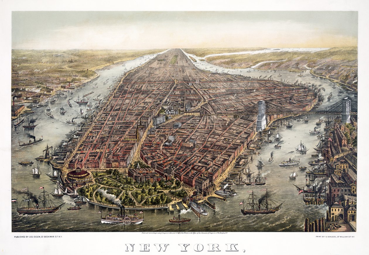 New York, 1873 by American School