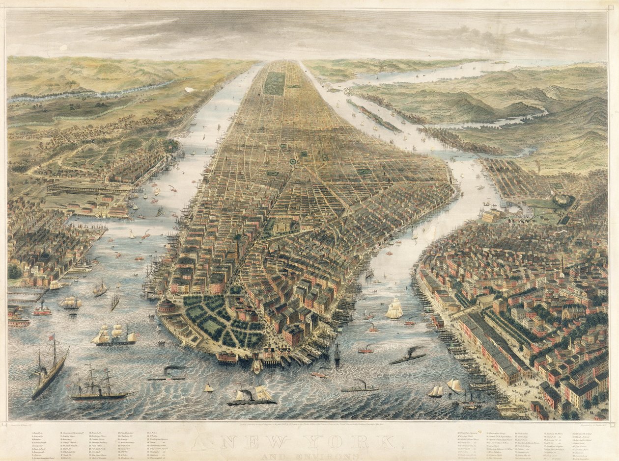 New York ve Çevresi, 1867 by American School