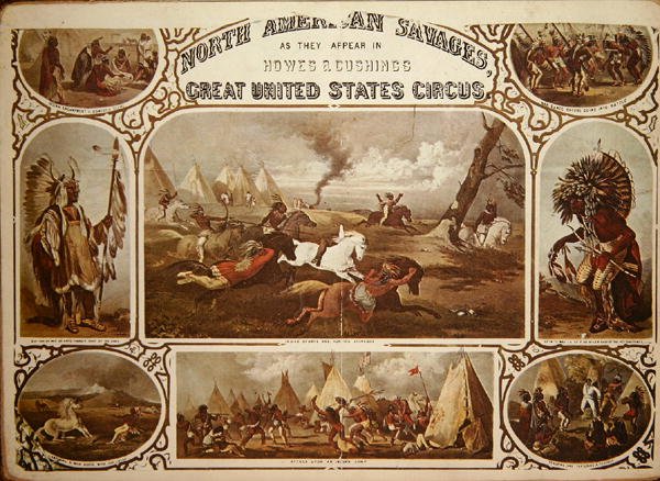 'Kuzey Amerika Vahşileri', 1850 dolayları (renkli taş) by American School