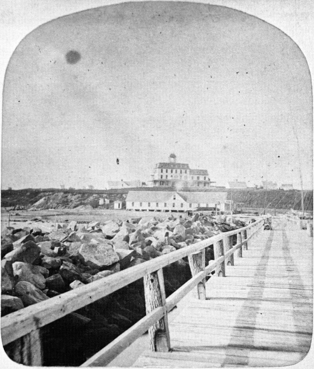 Ocean View Hotel, Block Island, Rhode Island (stereoptik kaydırağı) by American School