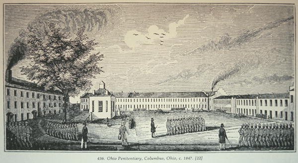 Ohio Hapishanesi, Columbus, Ohio, c.1847 (gravür) by American School