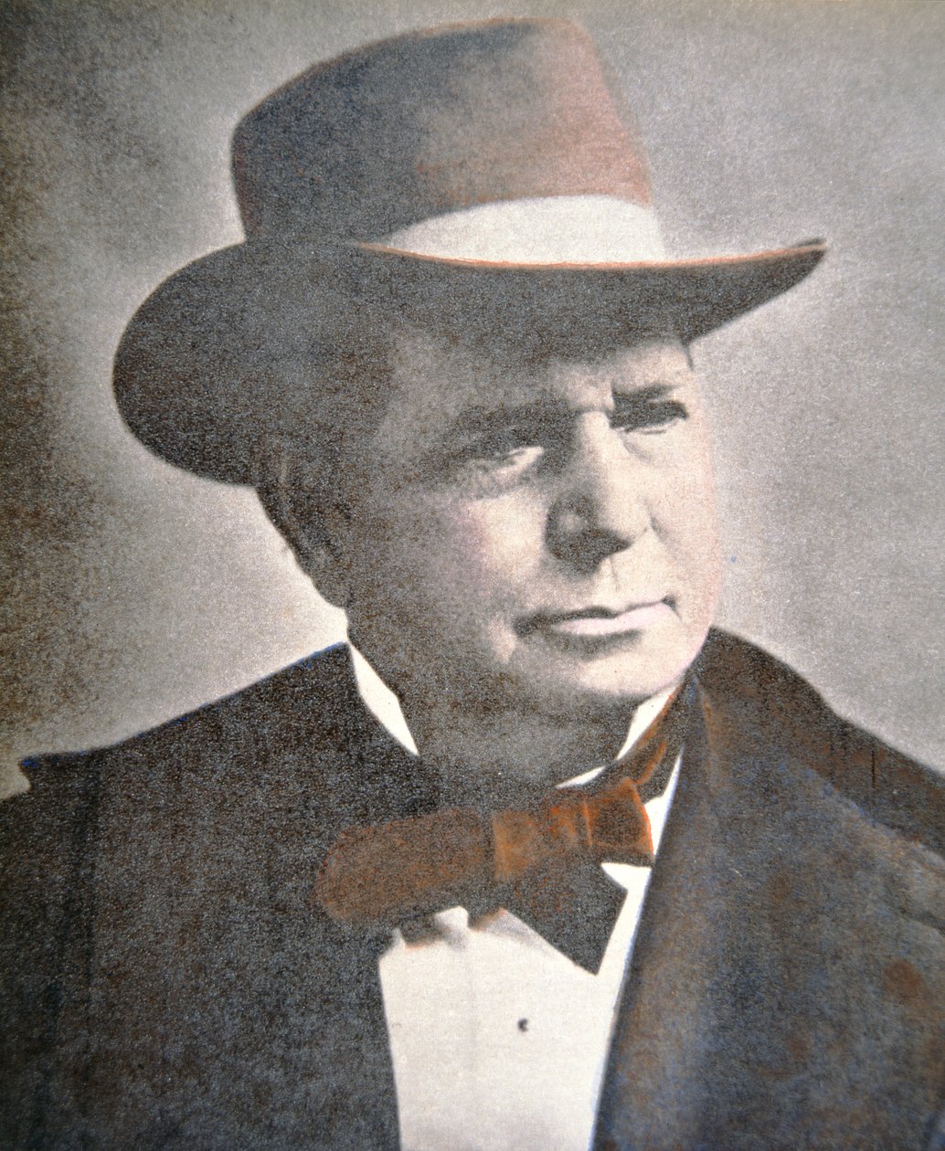 Oliver Fisher Winchester (1810-80) (renkli fotoğraf) by American School