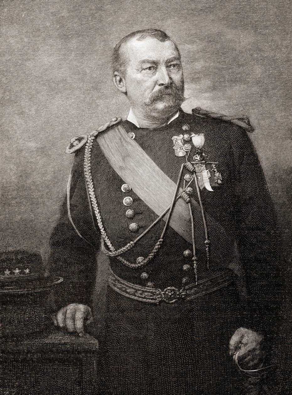 'The Century Illustrated Monthly Magazine'den Philip Henry Sheridan, 1884'te yayınlandı (ahşap gravür) by American School