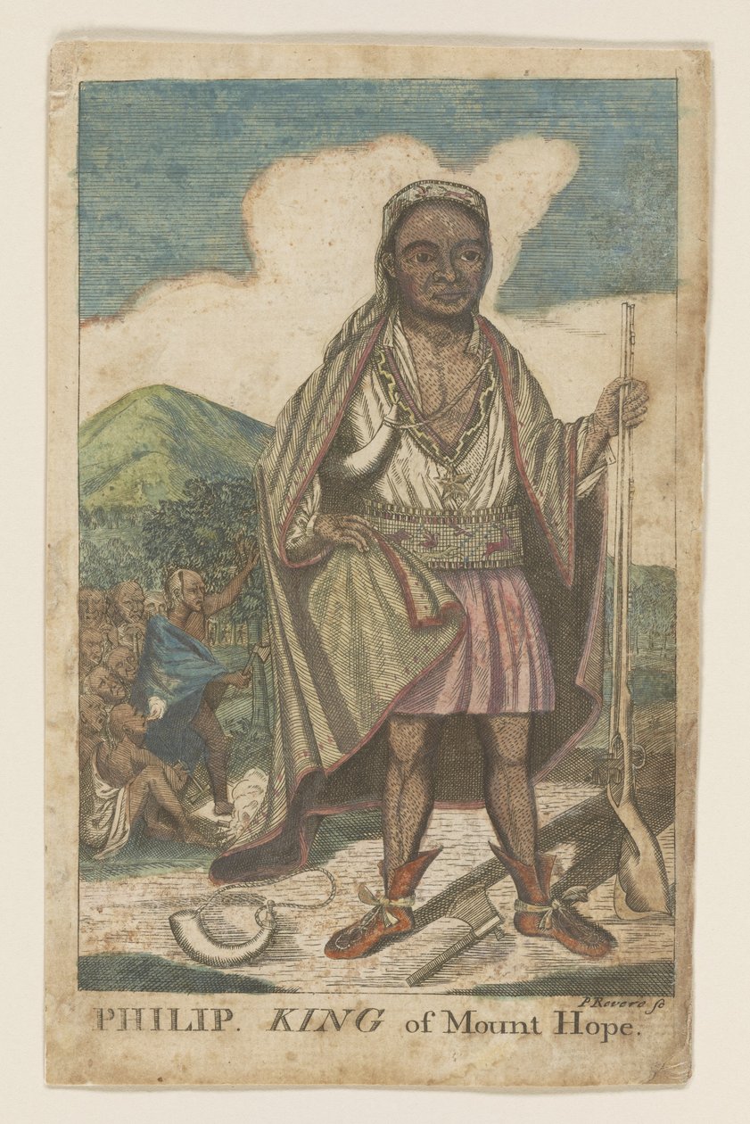 Phillip, Mount Hope, pub. 1772 (el renkli gravür) by American School