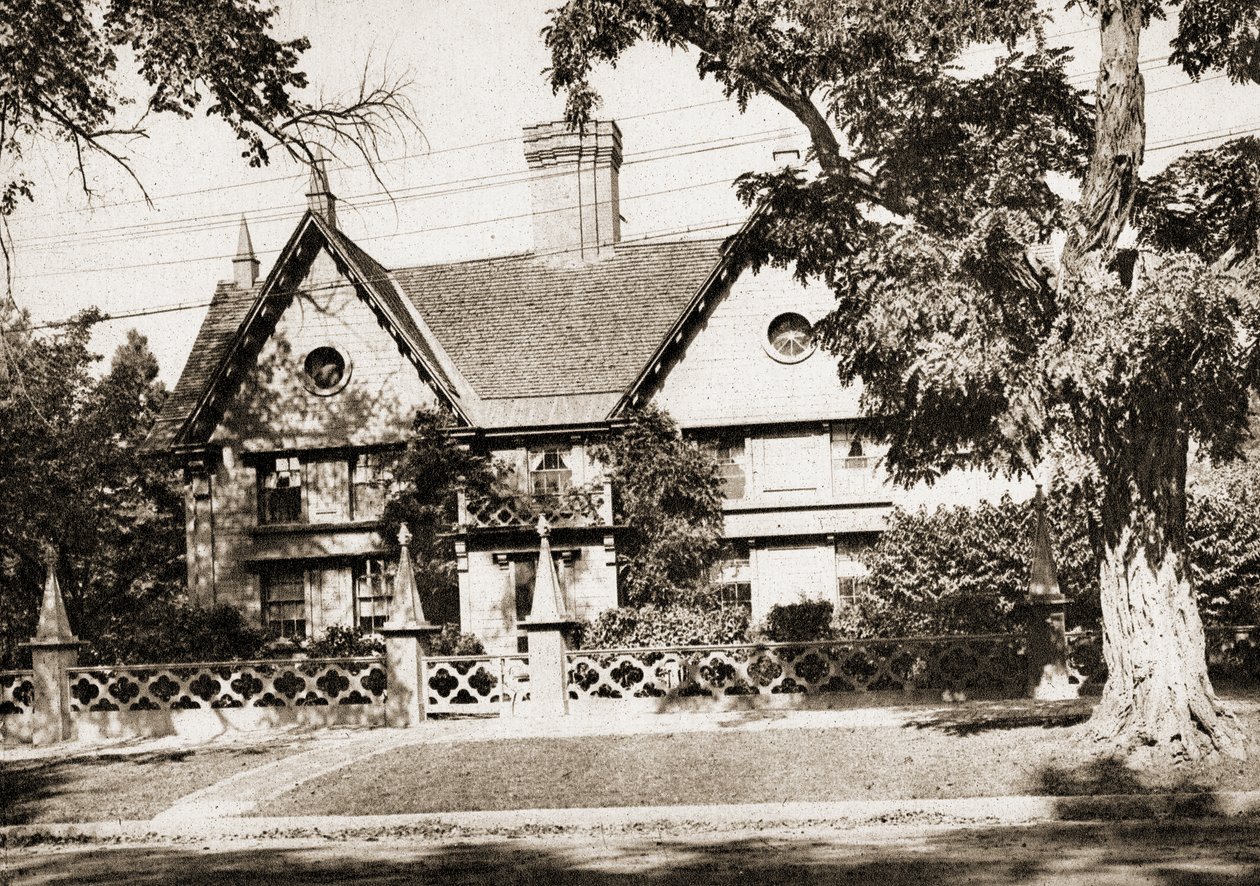 Pickering House, Salem, Massachusetts, 1915 (sepya tonlu oyma gravür) by American School