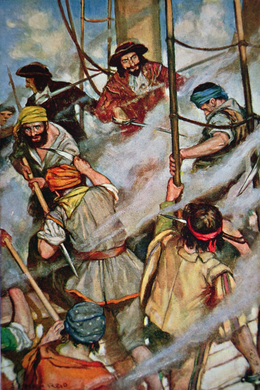 Kurban Gemisine binen korsanlar (renkli taş) by American School
