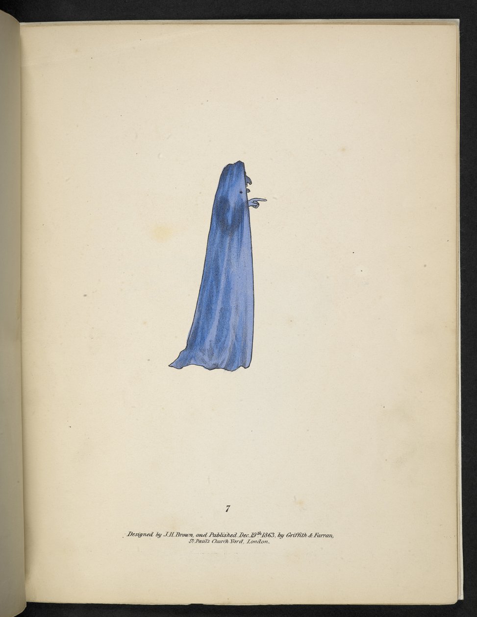 Plaka 7. Mavi bir hayalet.  spektropi; veya, Her yerde ve herhangi bir renkte hayaletler gösteren şaşırtıcı spektral yanılsamalar vb. ser. 1.  J.H. Kahverengi  1864 by American School