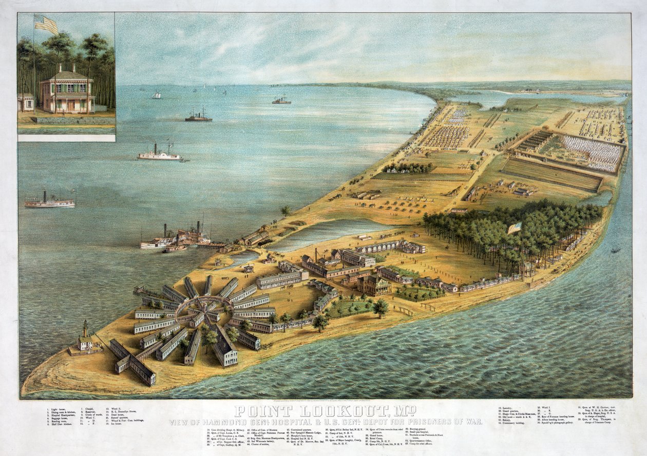 Point Lookout, MD - Hammond General Hospital ve ABD Savaş Esirleri Genel Deposu
