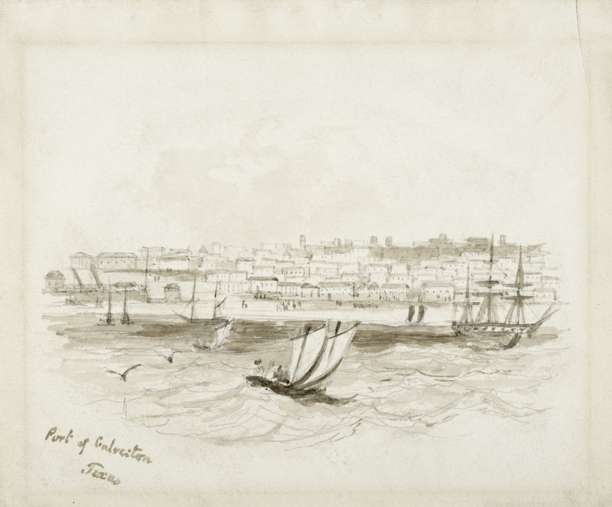 Galveston Limanı, Teksas, 1800