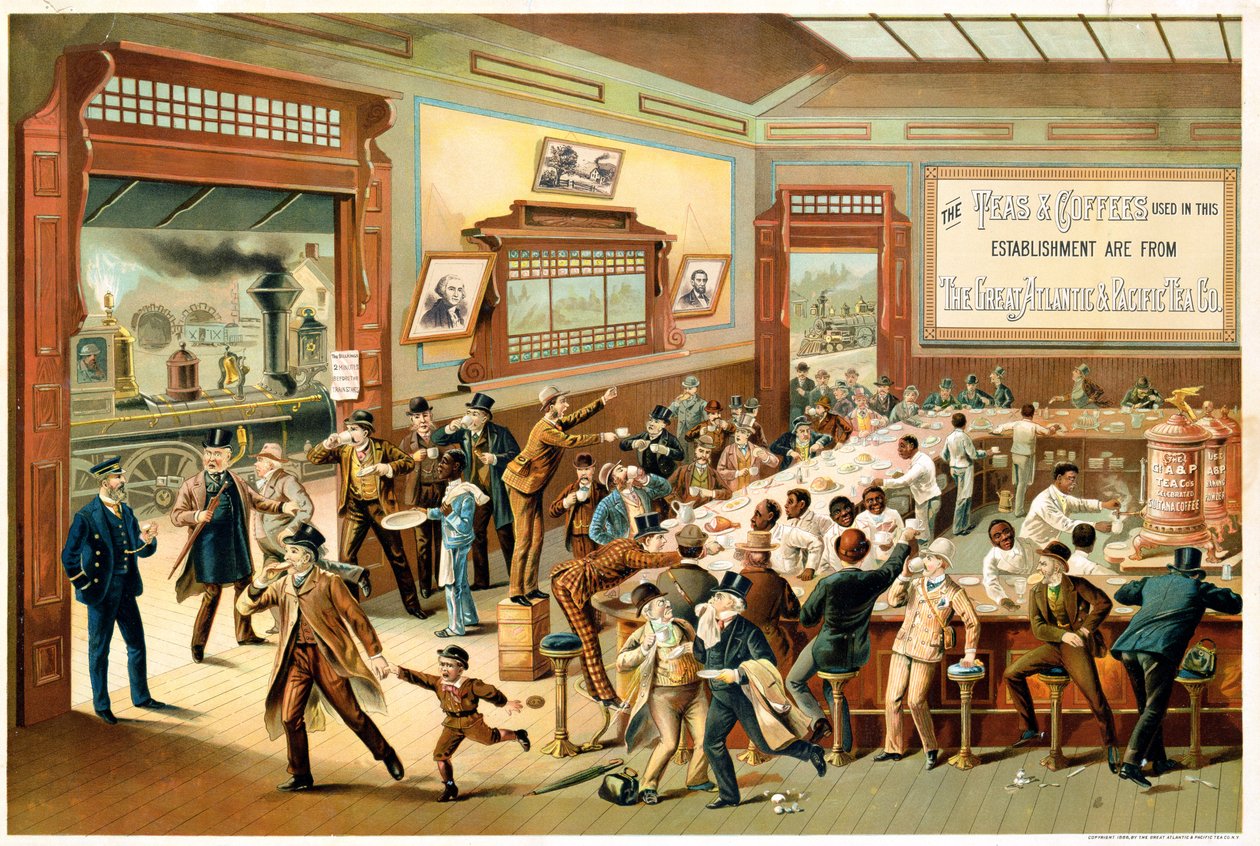 Poster reklamı Great Atlantic & Pacific Tea Co., 1886 by American School