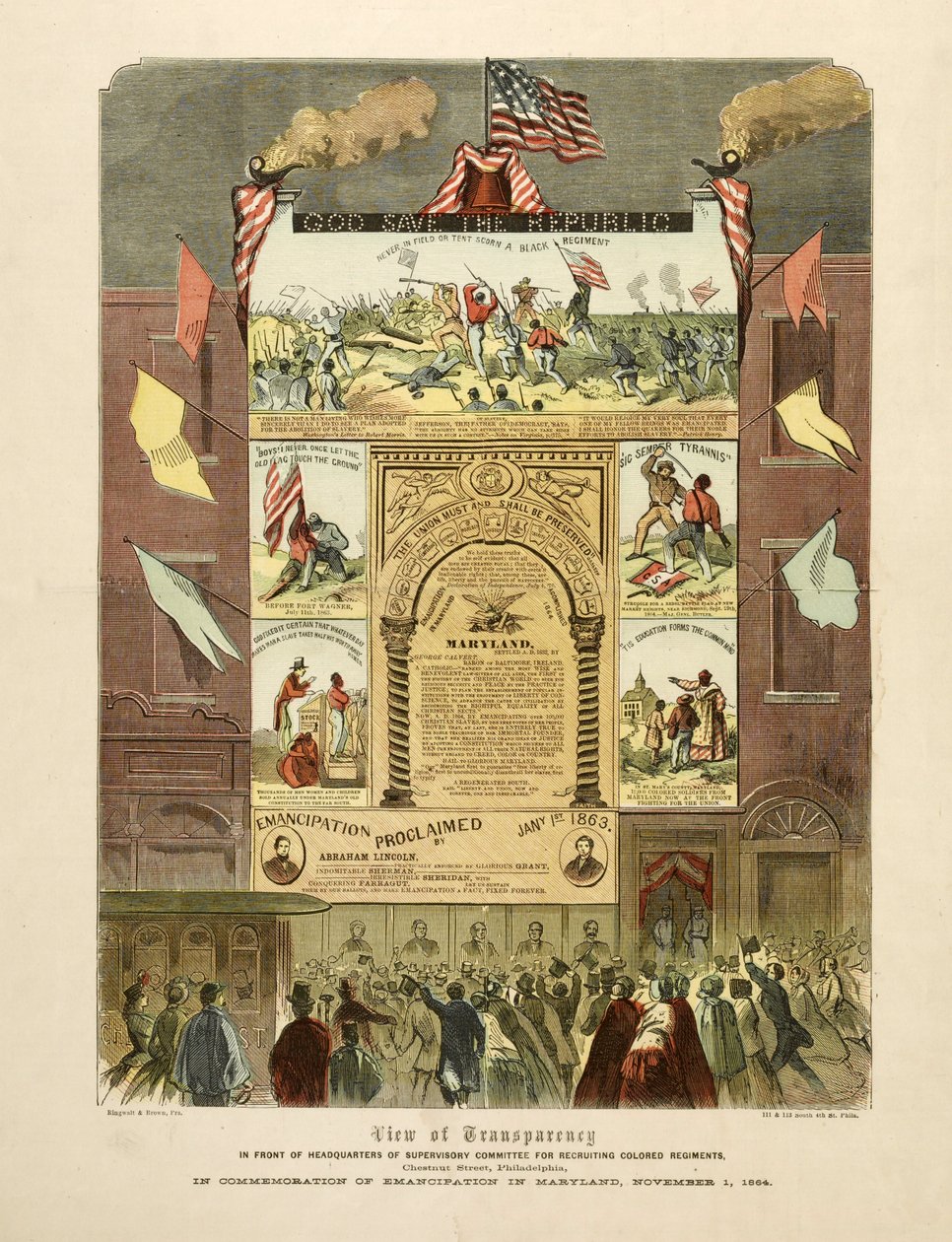 "Maryland'de Kurtuluş'u kutlayan poster, 1 Kasım" by American School