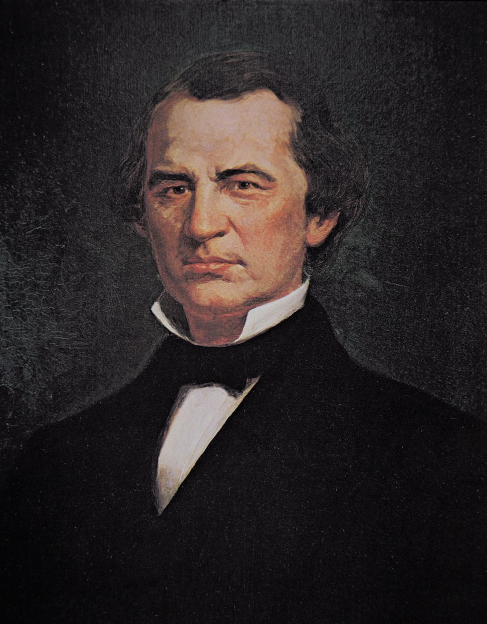Başkan Andrew Johnson (1808-75) (renkli taş) by American School