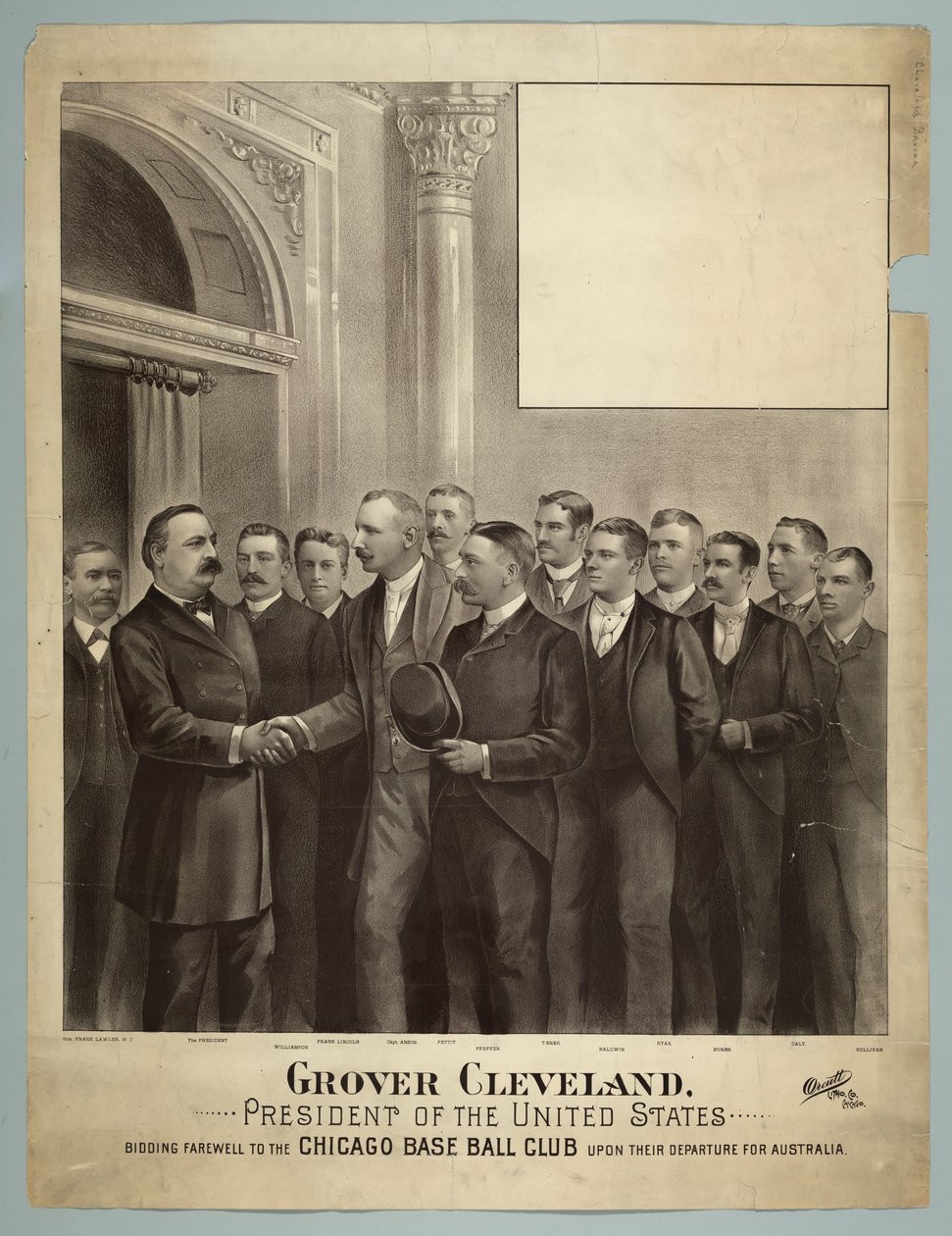 Başkan Grover Cleveland ve Chicago Base Ball Club by American School