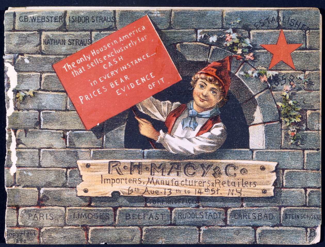 R.H. Macy & Co. İthalatçılar, Üreticiler ve Perakendeciler [katalog ön kapak], 1890 by American School