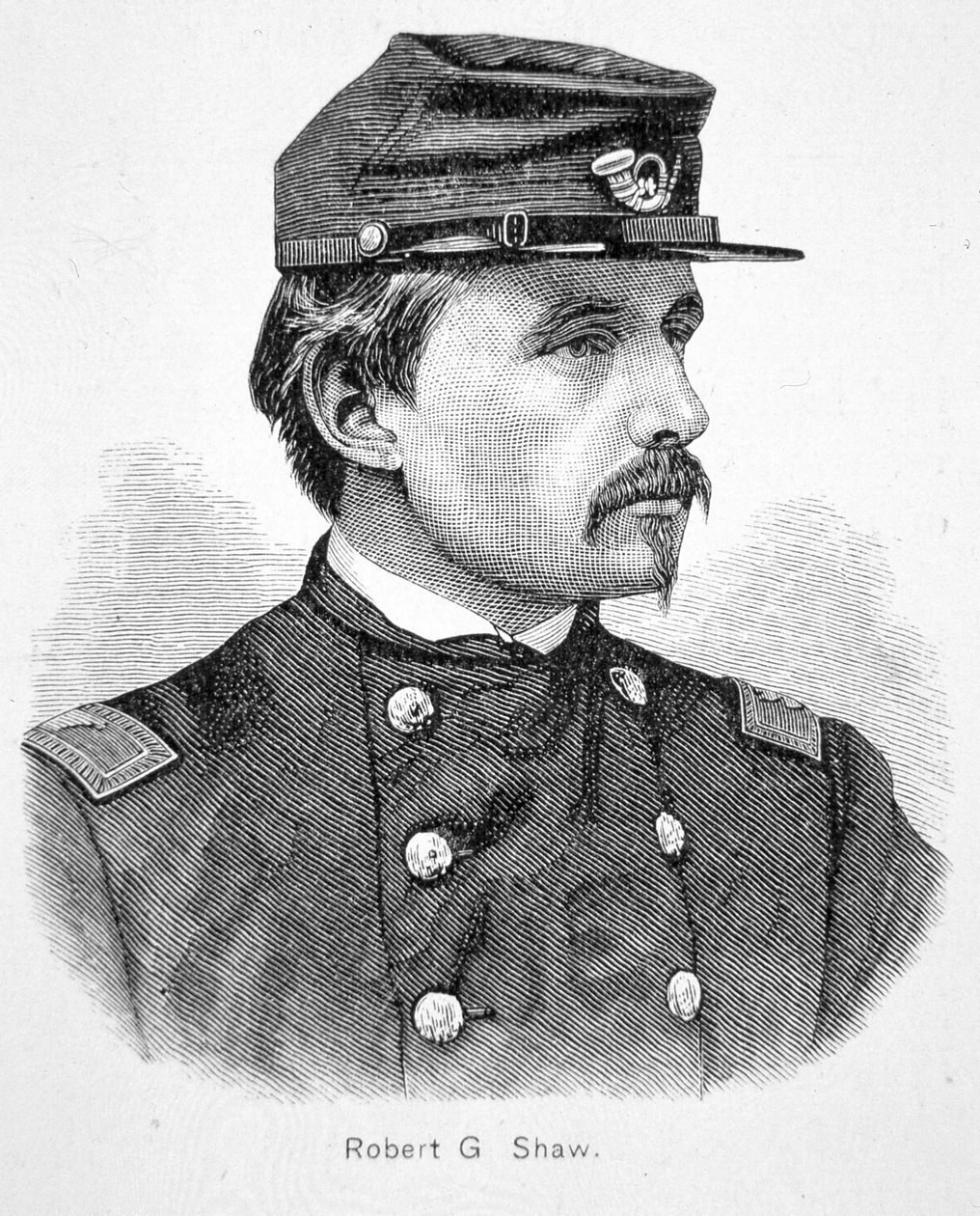 Robert Gould Shaw (1837-63) (gravür) by American School