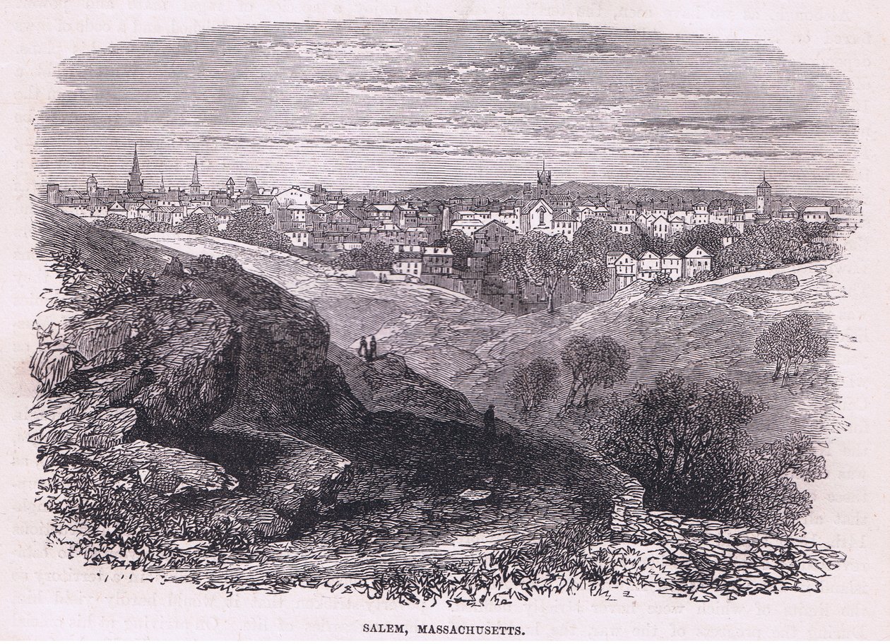 Salem Massachusetts, Cassell'in Amerika Birleşik Devletleri Tarihi pubından bir örnek. Petter & Galpin tarafından 1890 dolayları (lito) by American School