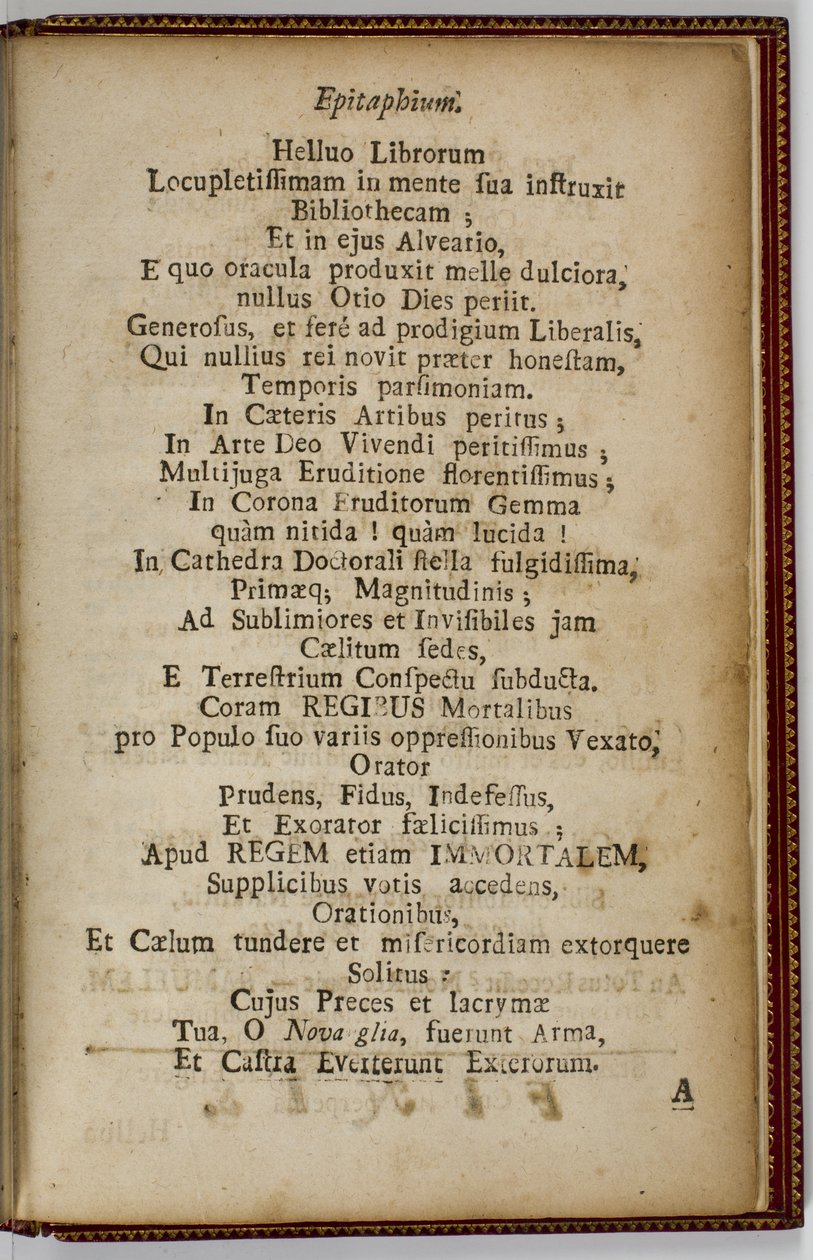 Samuel Mather, kitabe, 1724 by American School
