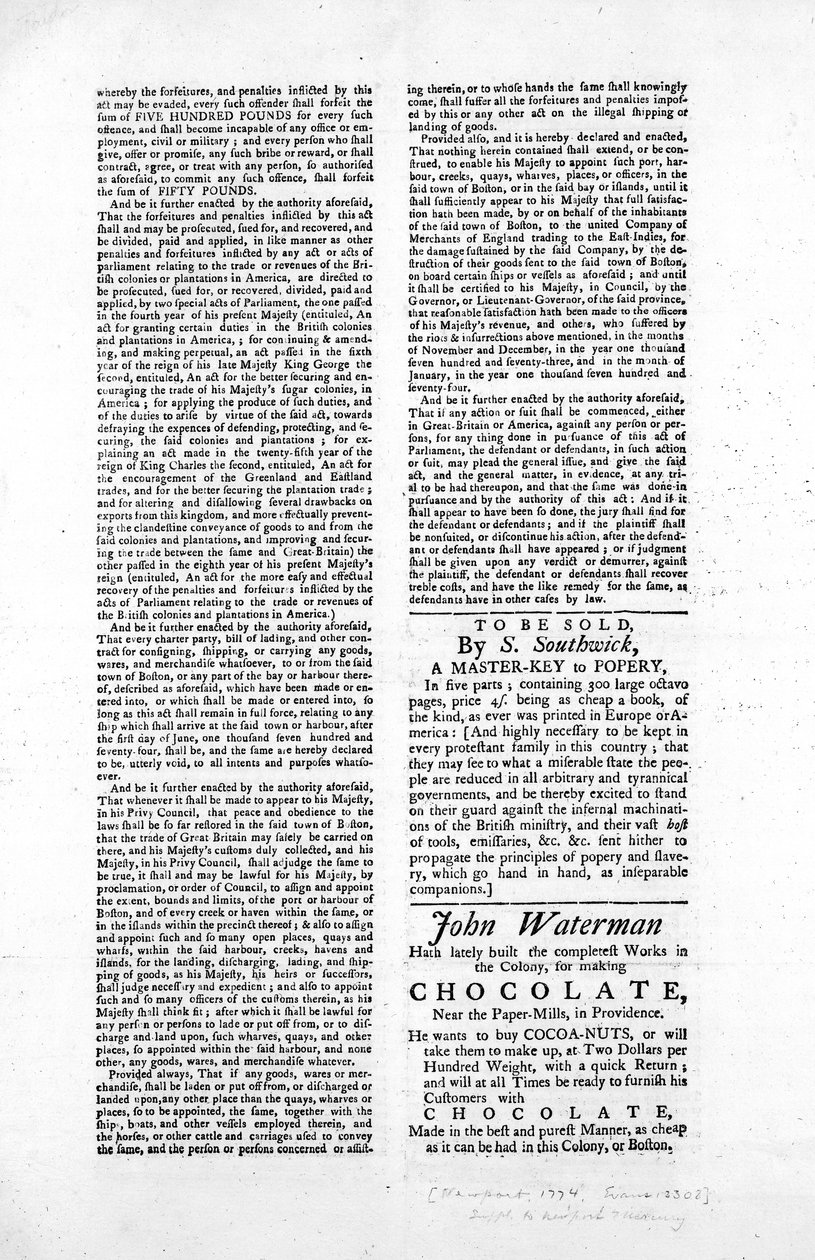 1774, Boston Limanı