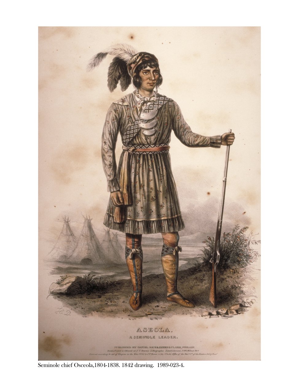 Seminole Şefi Osceola, 1842 by American School