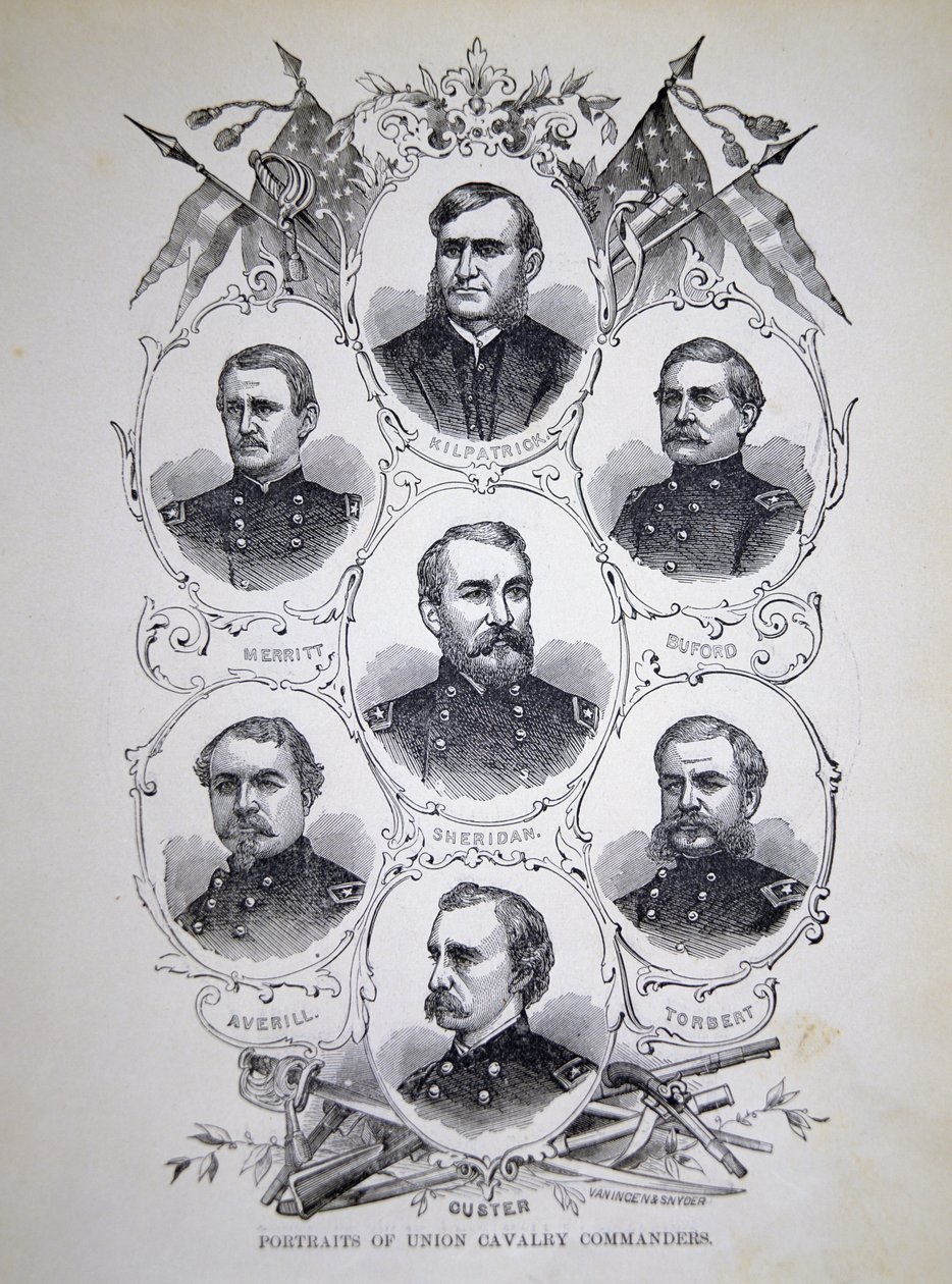 Birlik Ordusunun Tanınmış Süvari Komutanlarının Yedi Portresi (lito) by American School