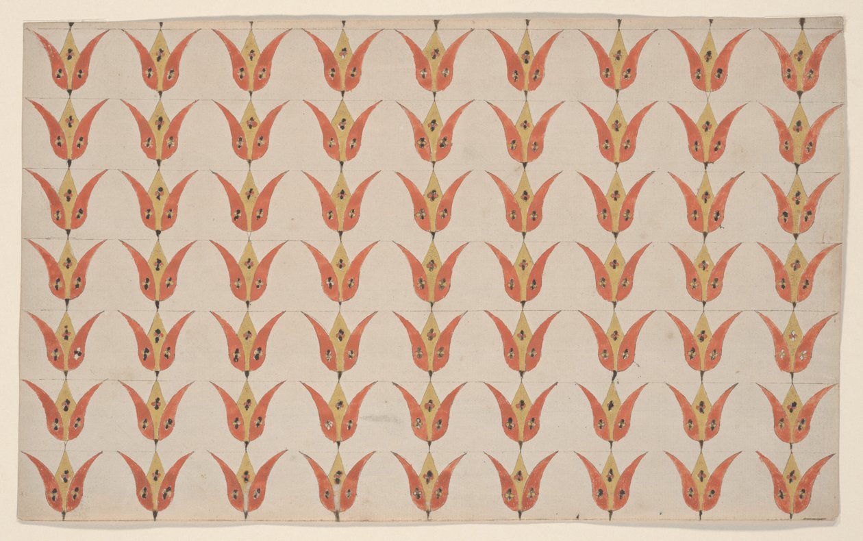 Yedi Sıra Lale, Fraktur Tablosu, c.1800-20 by American School