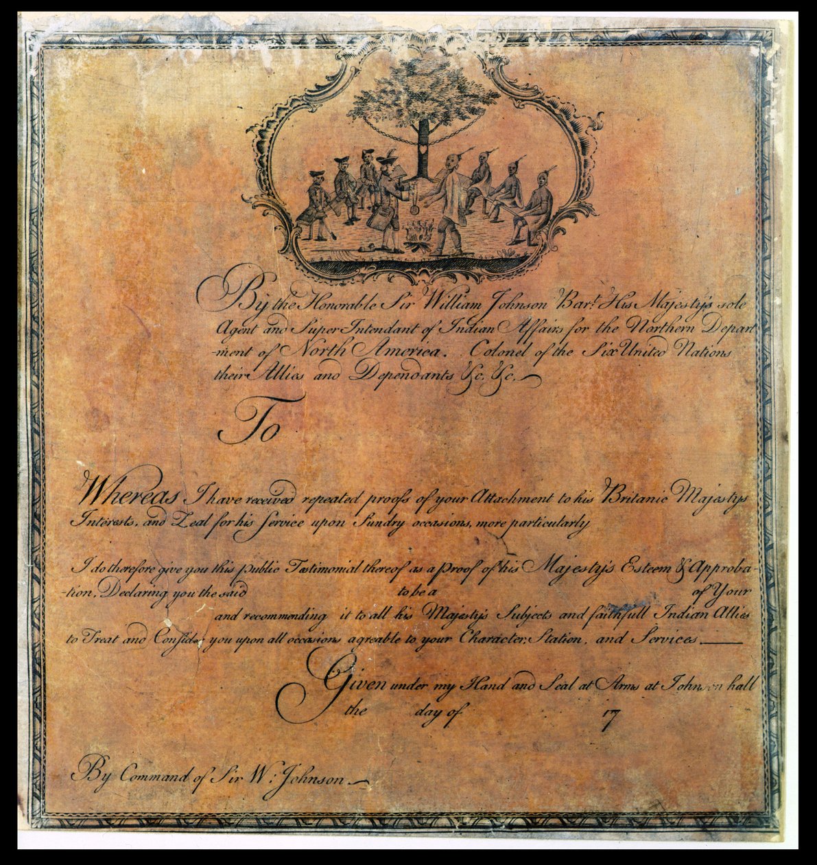 Sir William Johnsons (1715-74) Hint Görüşü, c.1770 (ayrıca bkz. 192704) by American School