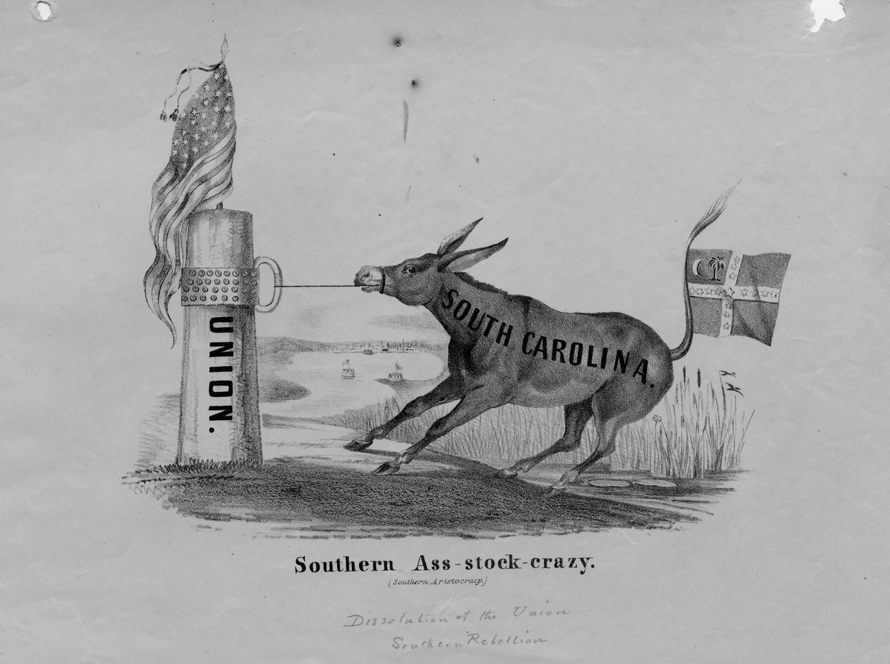 John T. Ruoff, New York, c.1861 tarafından yayınlanan Güney eşek-stok-deli, by American School