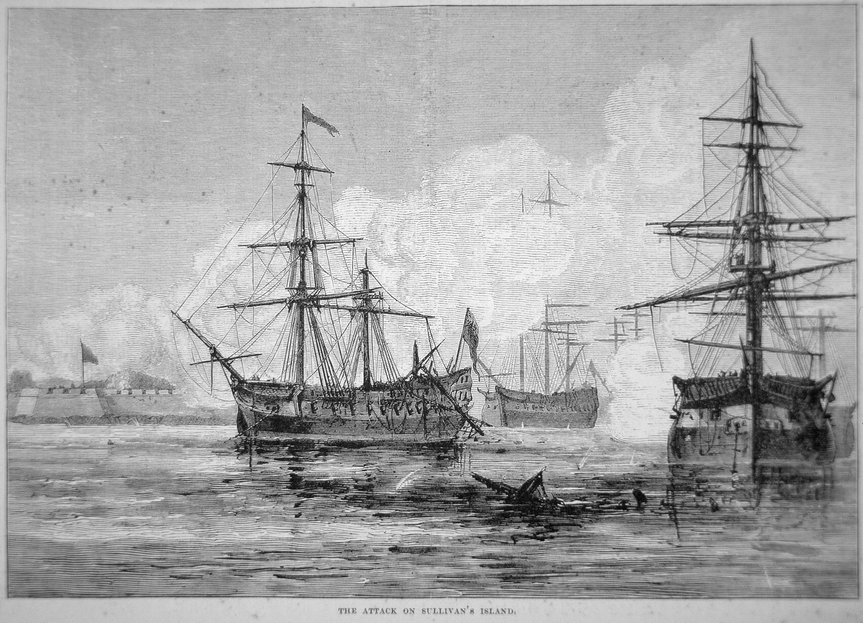 Sullivan Adasına Saldırı, 28 Haziran 1776 (taş) by American School