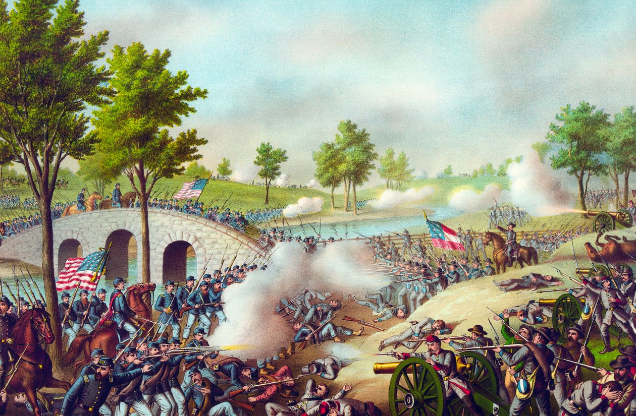 Antietam Savaşı, 1862 by American School