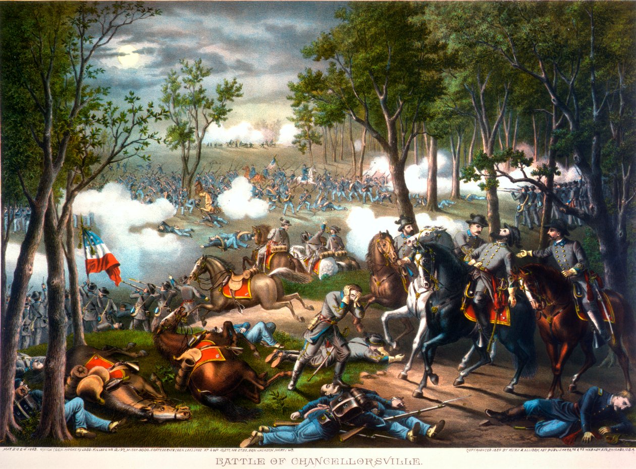 Chancellorsville Savaşı, Virginia, 1863 by American School