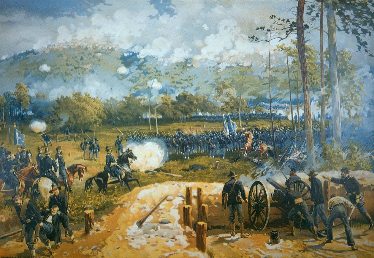 Kenesaw Dağı Savaşı, 27 Haziran 1864 (renkli taş) by American School