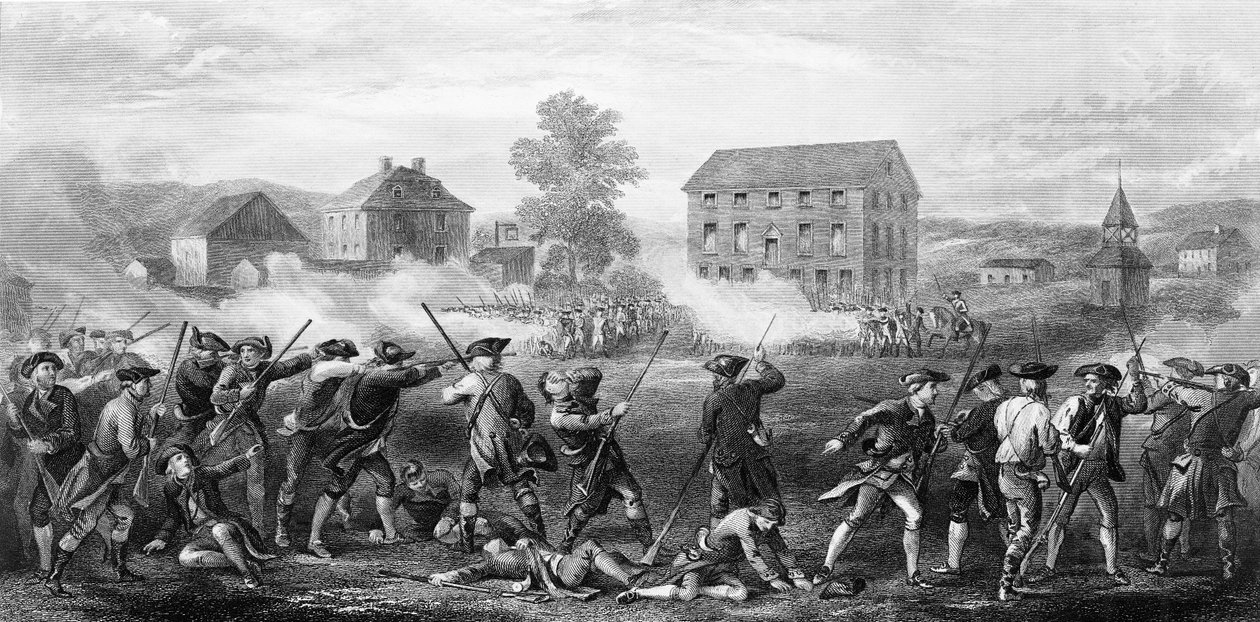 Lexington Savaşı, 19 Nisan 1775 by American School