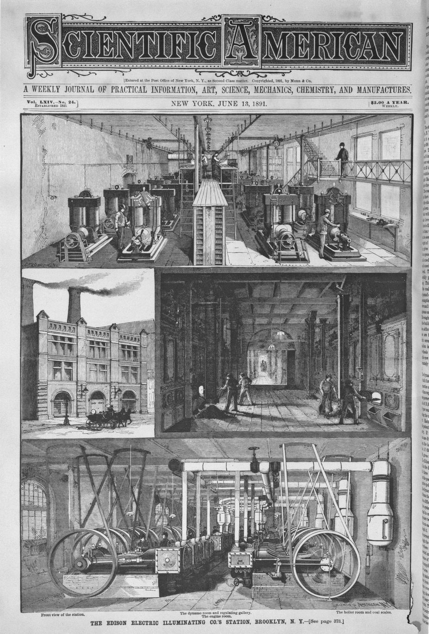 Edison Electric Aydınlatıcı Cos Station, Scientific American