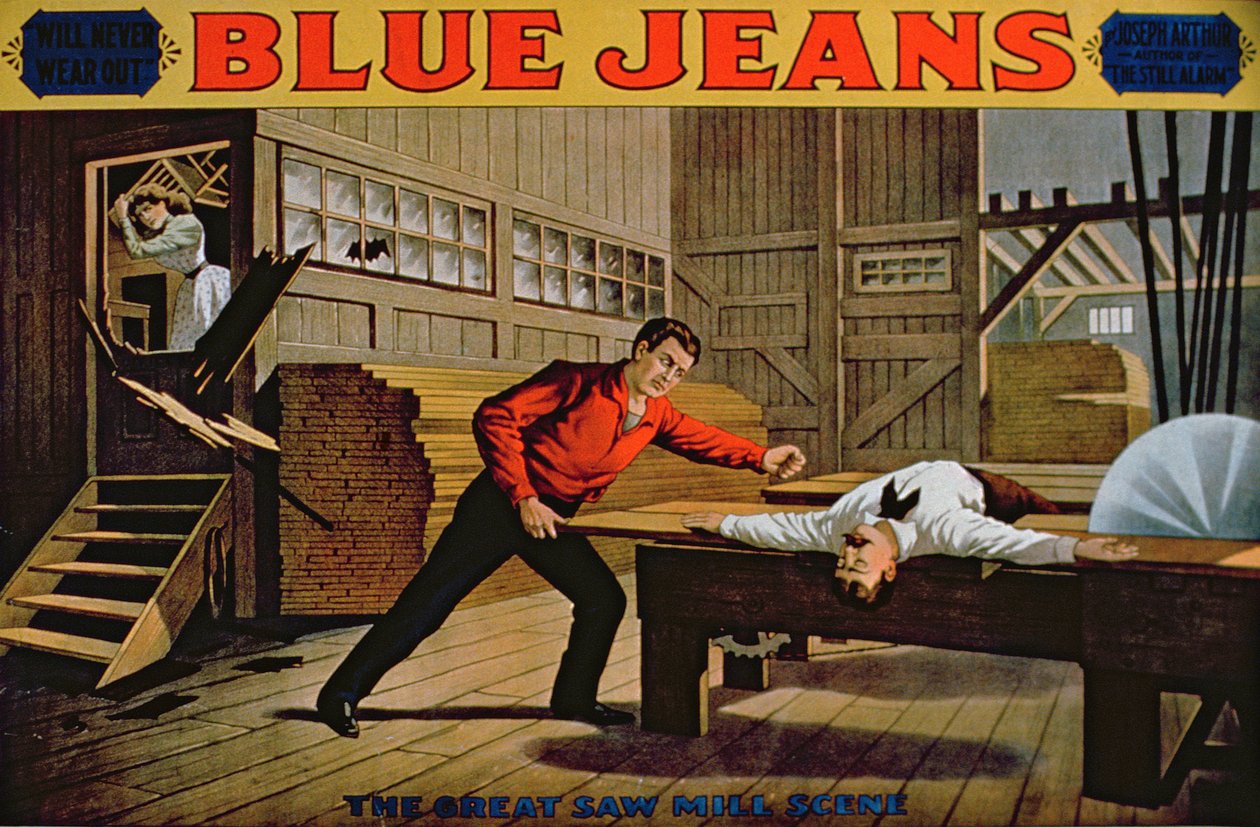Büyük Testere Değirmeni Sahnesi, Blue Jeans Posteri by American School
