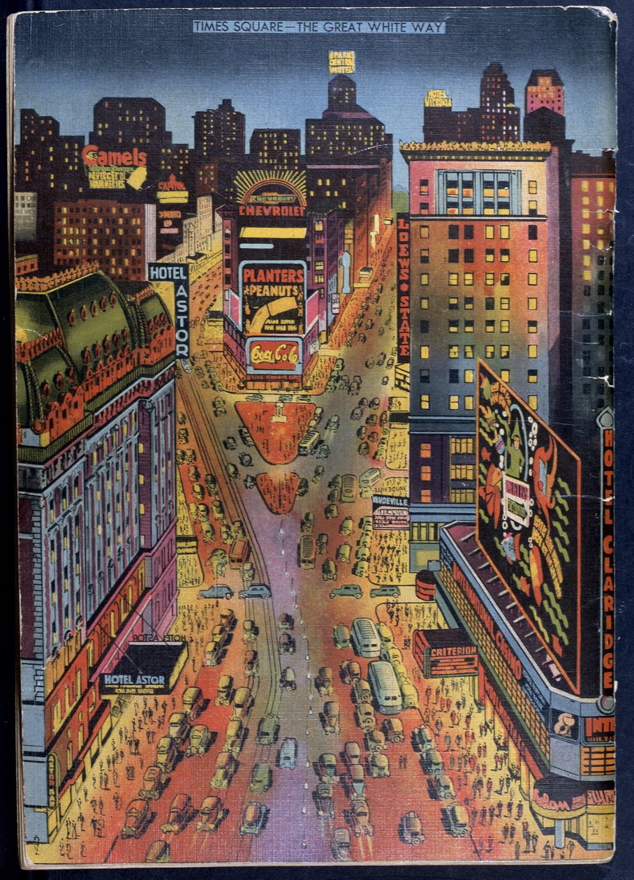 The Great White Way Times Meydanı, New York City, New York Illustrated