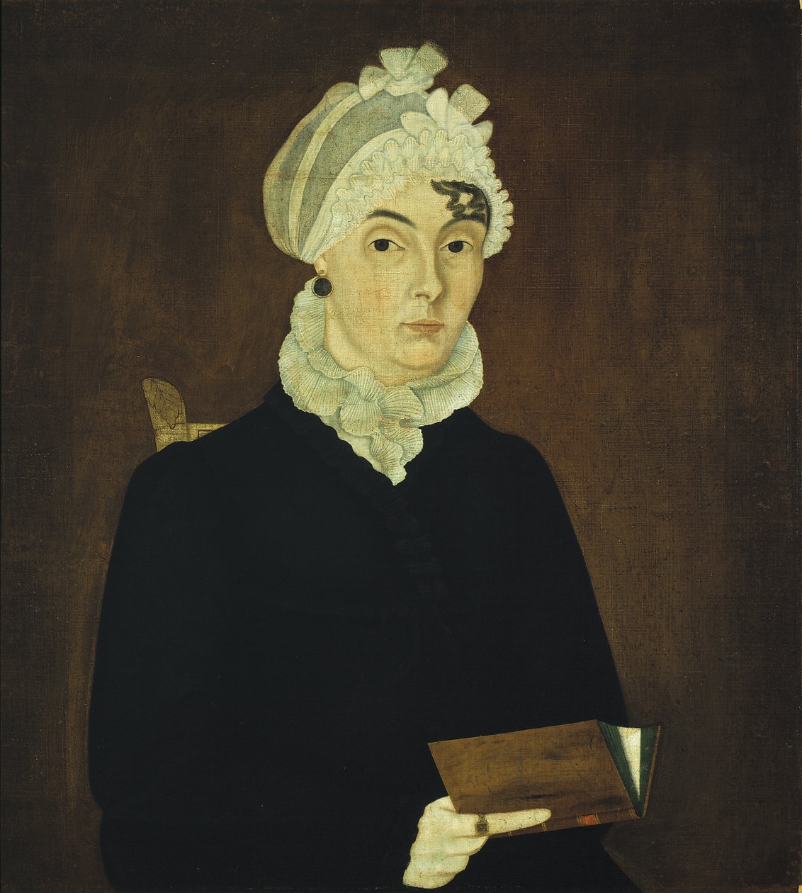 The Lady from Hornell, 1810 dolayları (ahşap panel üzerine yağlı boya) by American School