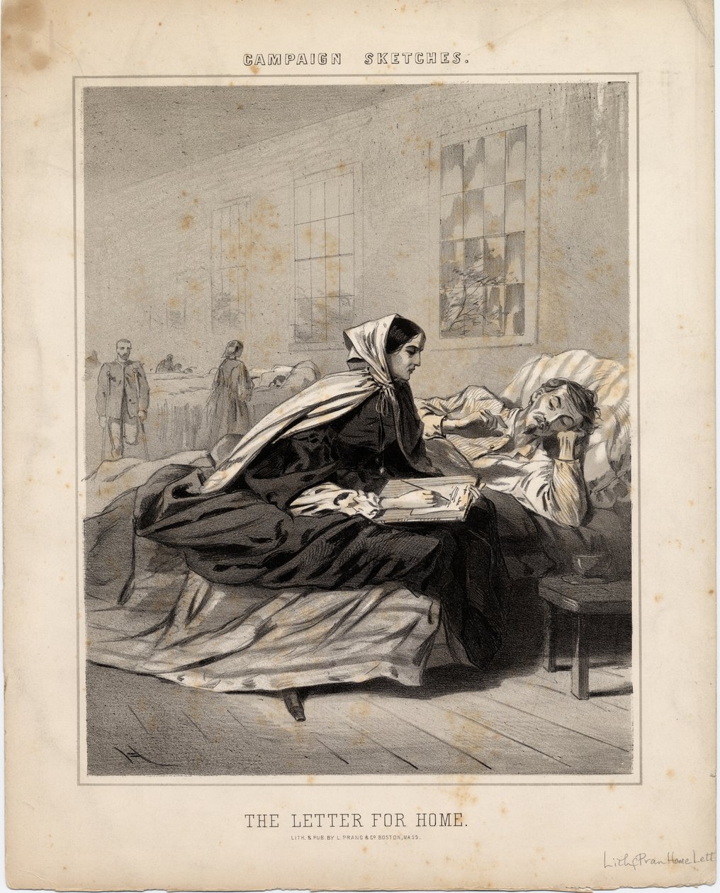 Eve Mektup, Kampanya Eskizlerinden bir örnek, 1863 by American School