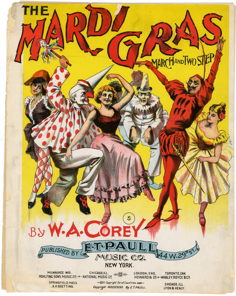 Mardi Gras Mart ve İki Adım [nota kapağı], 1897 by American School