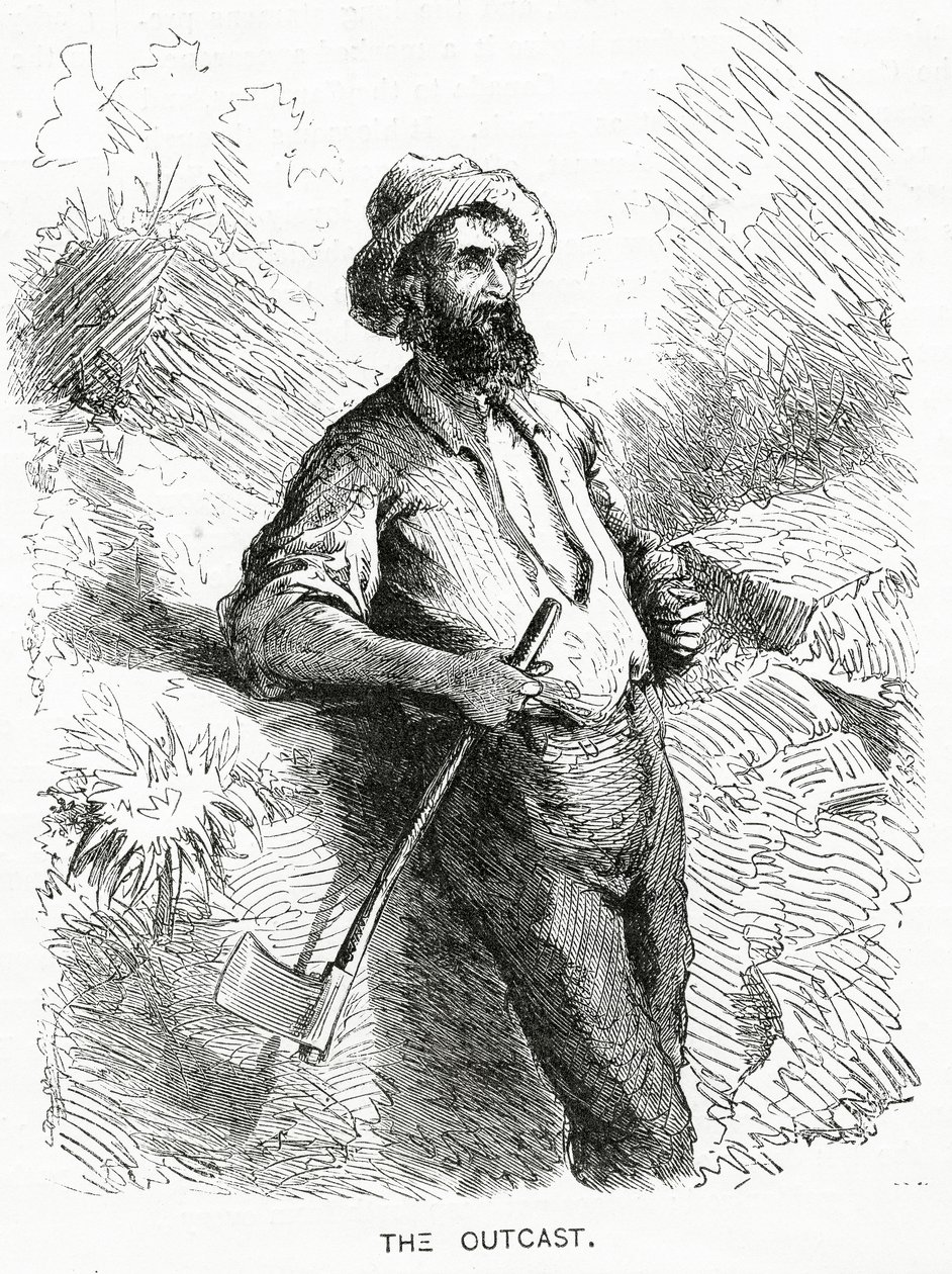 The Outcast, uzun metrajlı bir hikaye için örnekleme, A Community of Outcasts, Appletons Journal, 23 Mart 1872 by American School