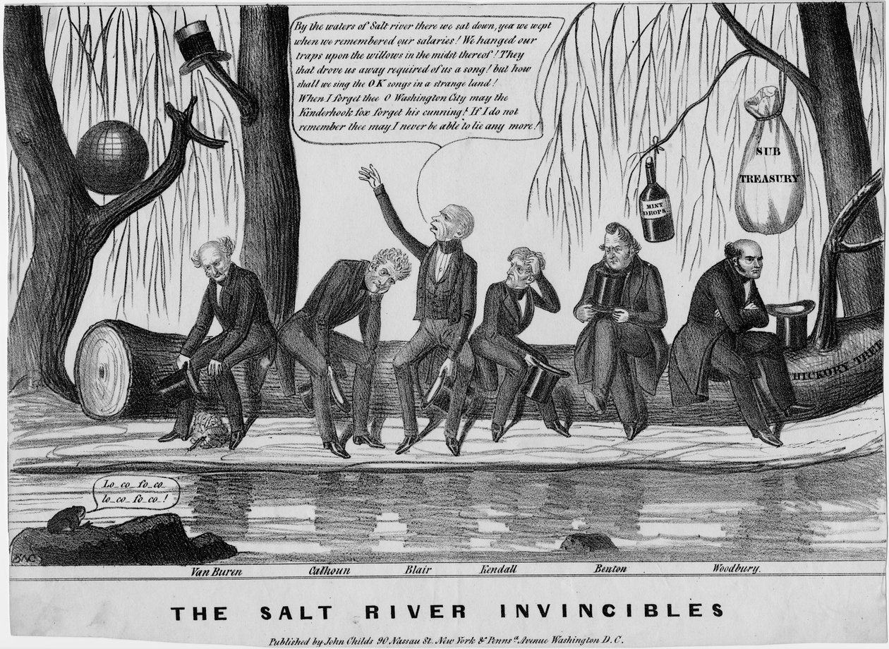 John Childs, New York ve Washington tarafından yayınlanan The Salt River yenilmezler, c. 1840, by American School