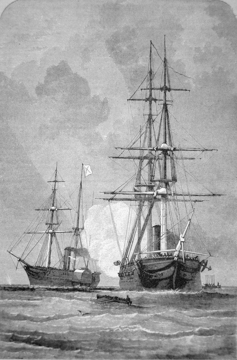 "Trent"i Durduran "San Jacinto", 8 Kasım 1861 (gravür) by American School