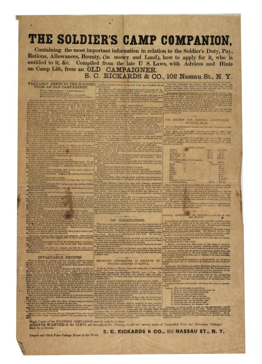 The Soldiers Camp Companion, c.1861-1865 by American School