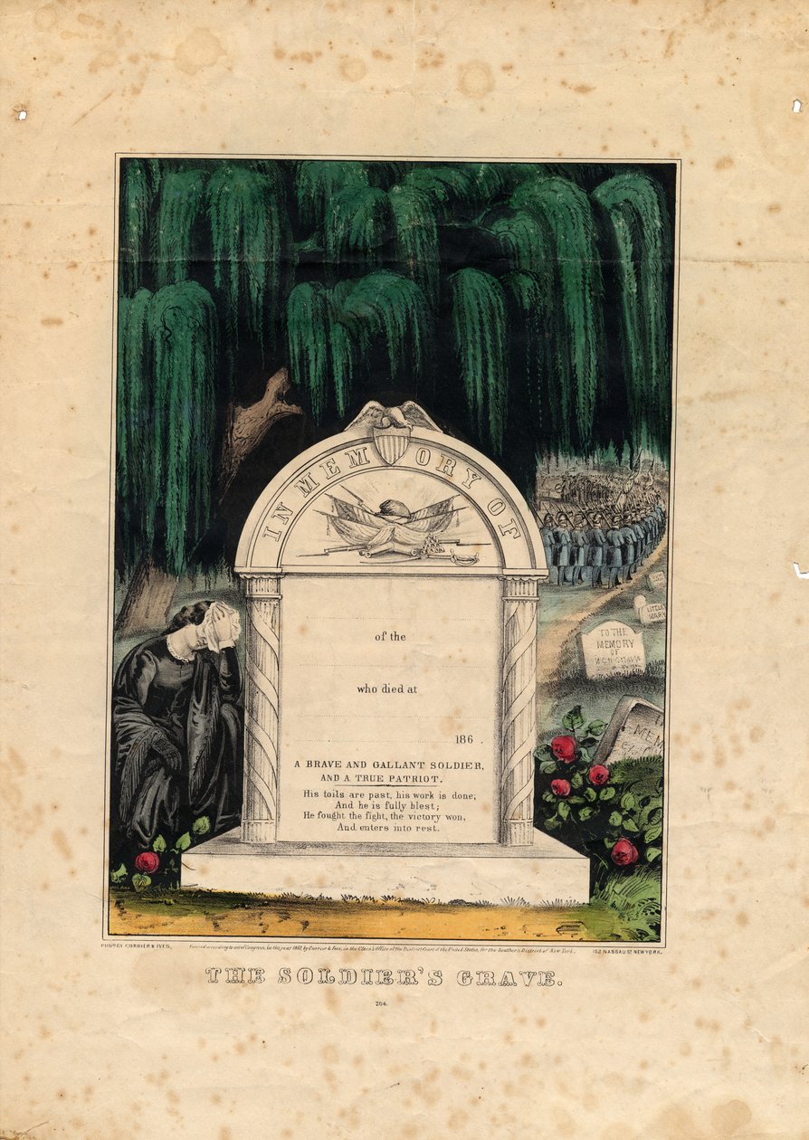 Askerlerin Mezarı, pub. Currier & Ives, c.1862 by American School
