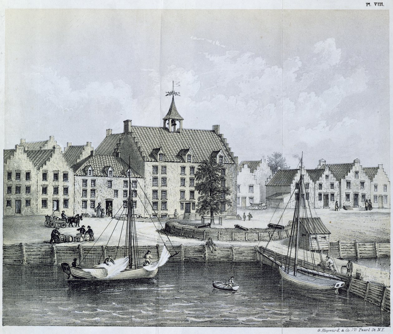 The Stadthuys of New York 1679, Corner of Pearl Street ve Coentijs Slip, Journal of a Voyage to New York 1679-80, Jasper Danckaerts (d.1639) ve Peter Sluyter (1645-1722), 1867