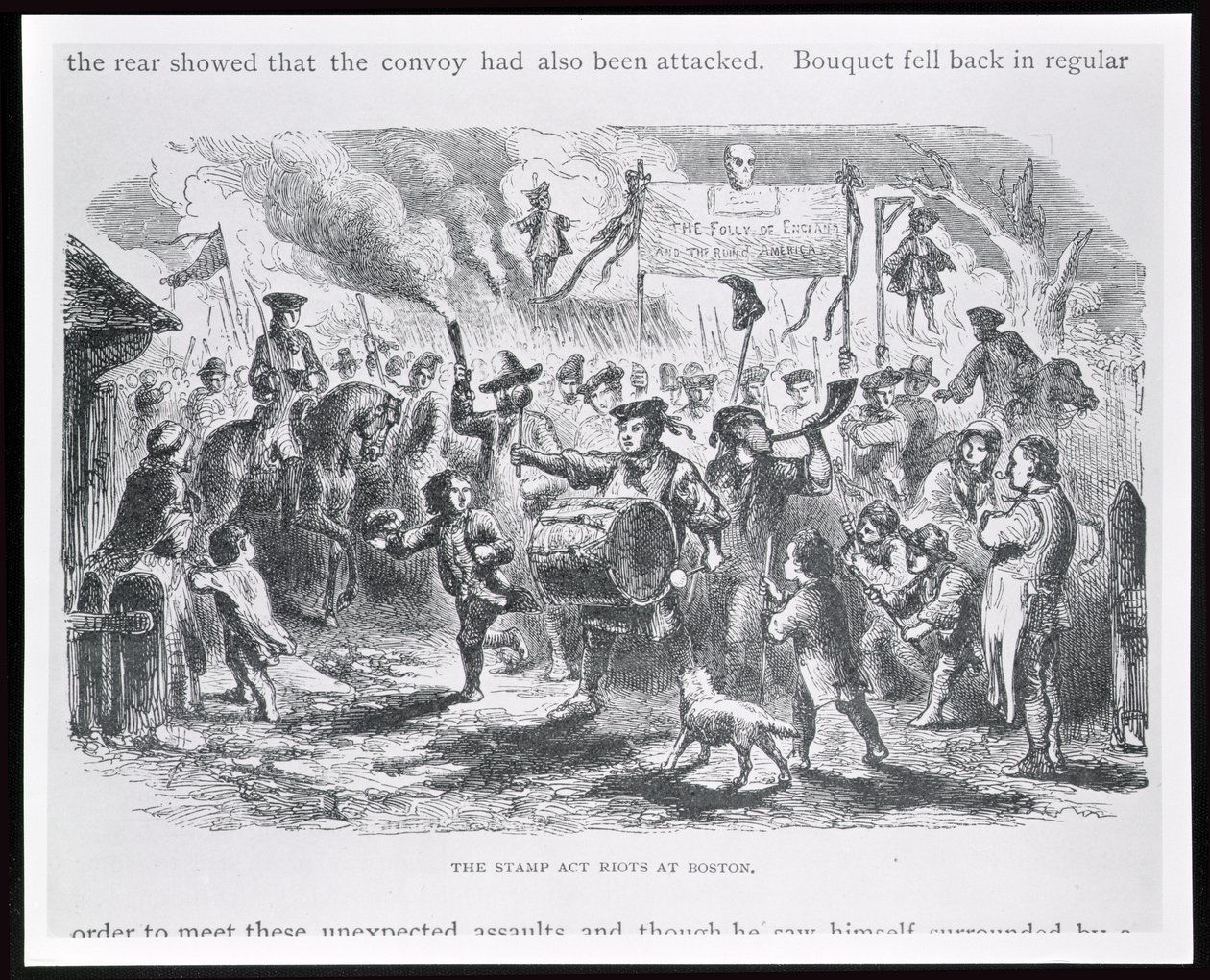 The Stamp Act Riots at Boston, 25th August 1765, from 