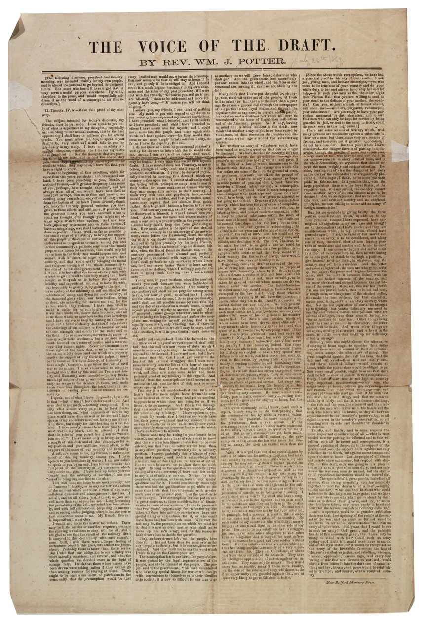 Taslağın Sesi, 21 Temmuz 1863 by American School