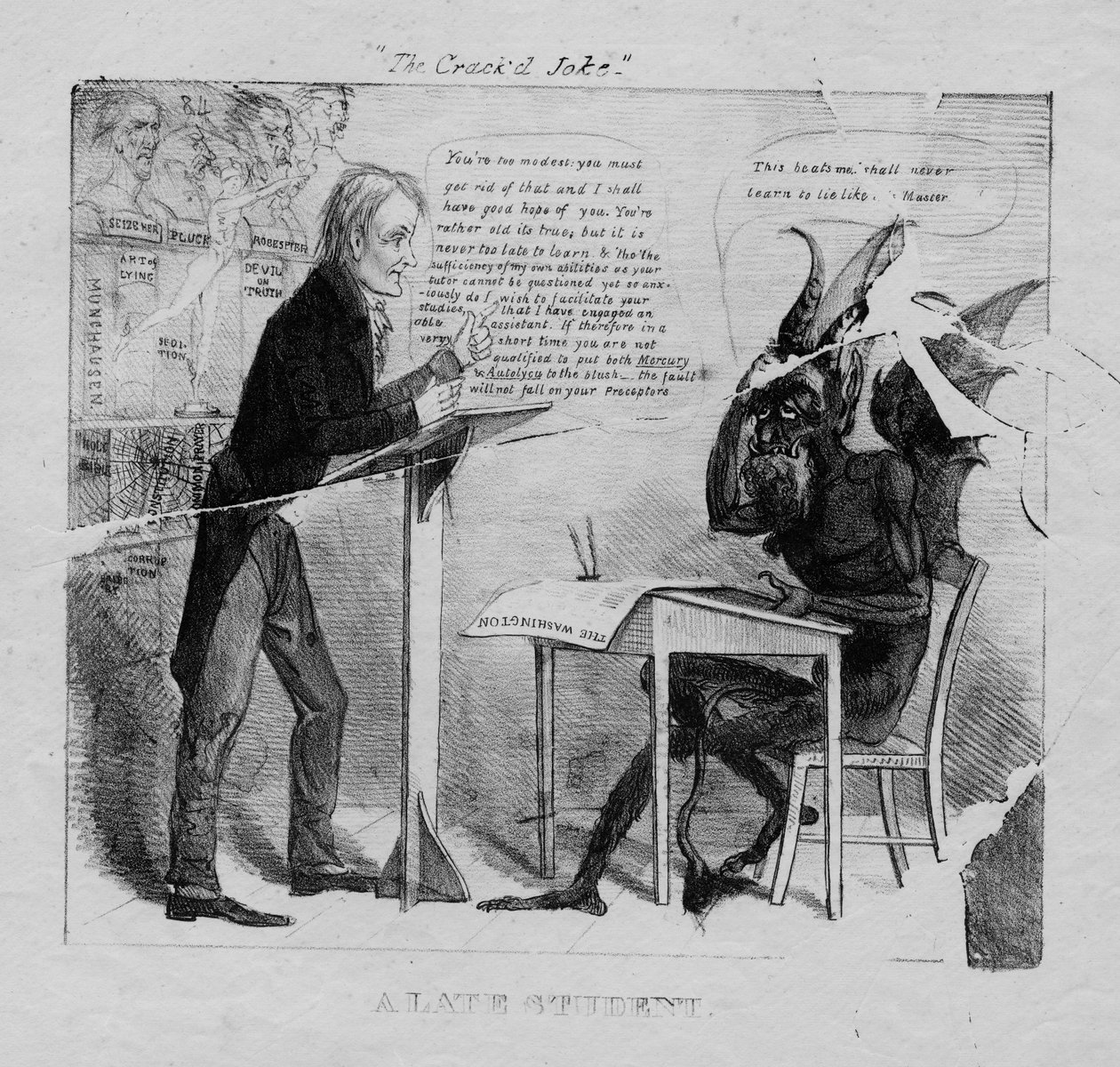 Çatlak şaka: geç bir öğrenci, 1827 by American School
