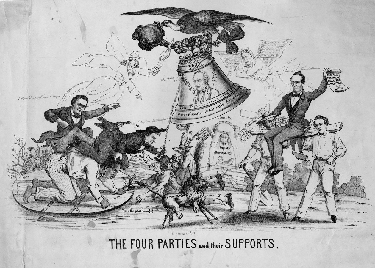 Dört parti ve destekleri, c.1860 by American School