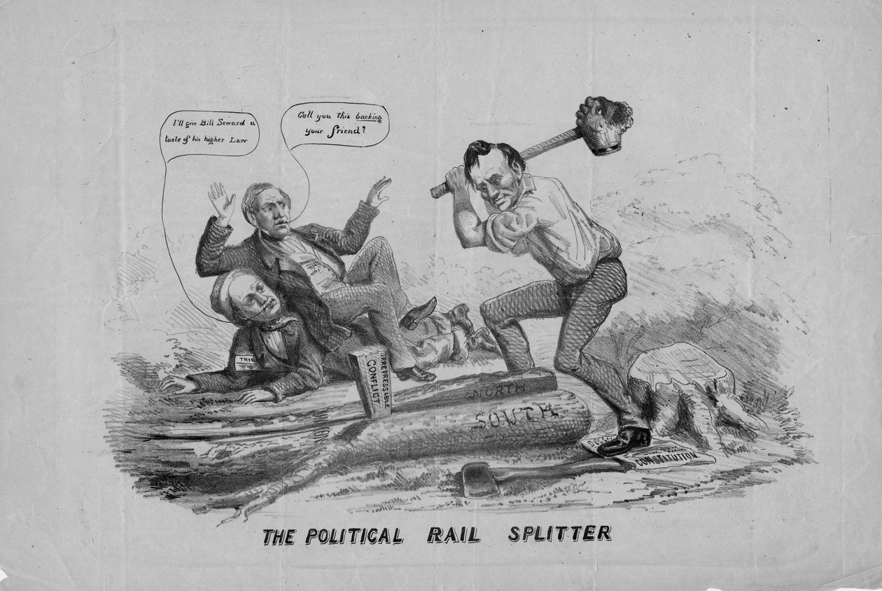 J Leach, New York, 1860 tarafından yayınlanan siyasi demiryolu ayırıcı, by American School